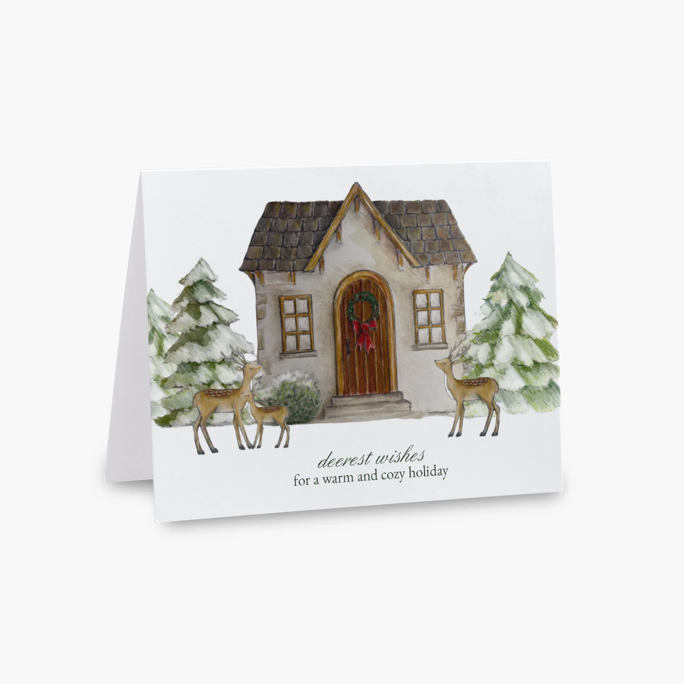 Winter Cottage Holiday Card