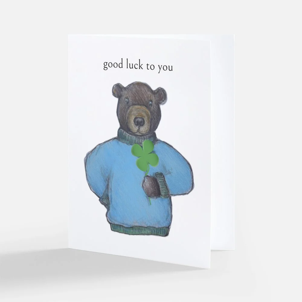 Good Luck Brown Bear encouragement card