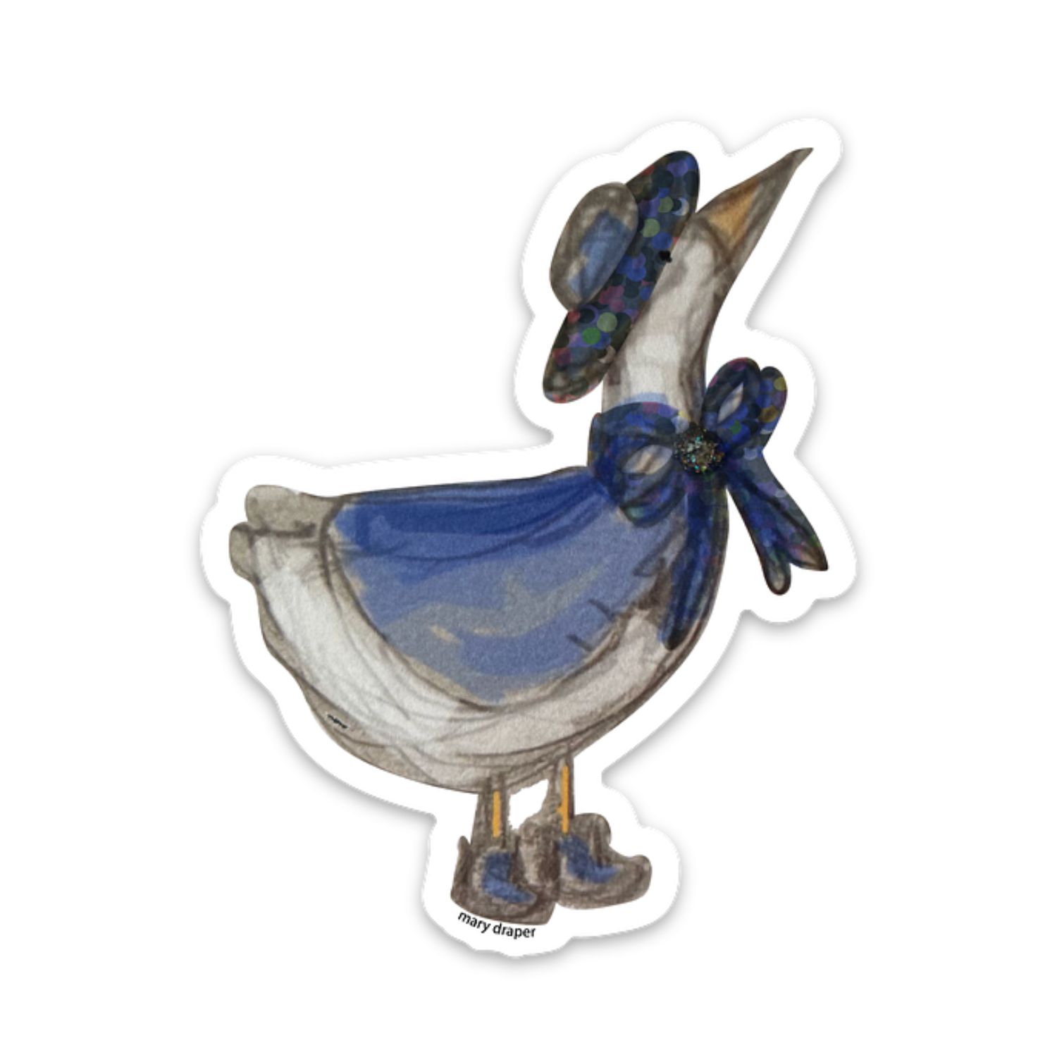 Little Nell Sparkly Goose sticker