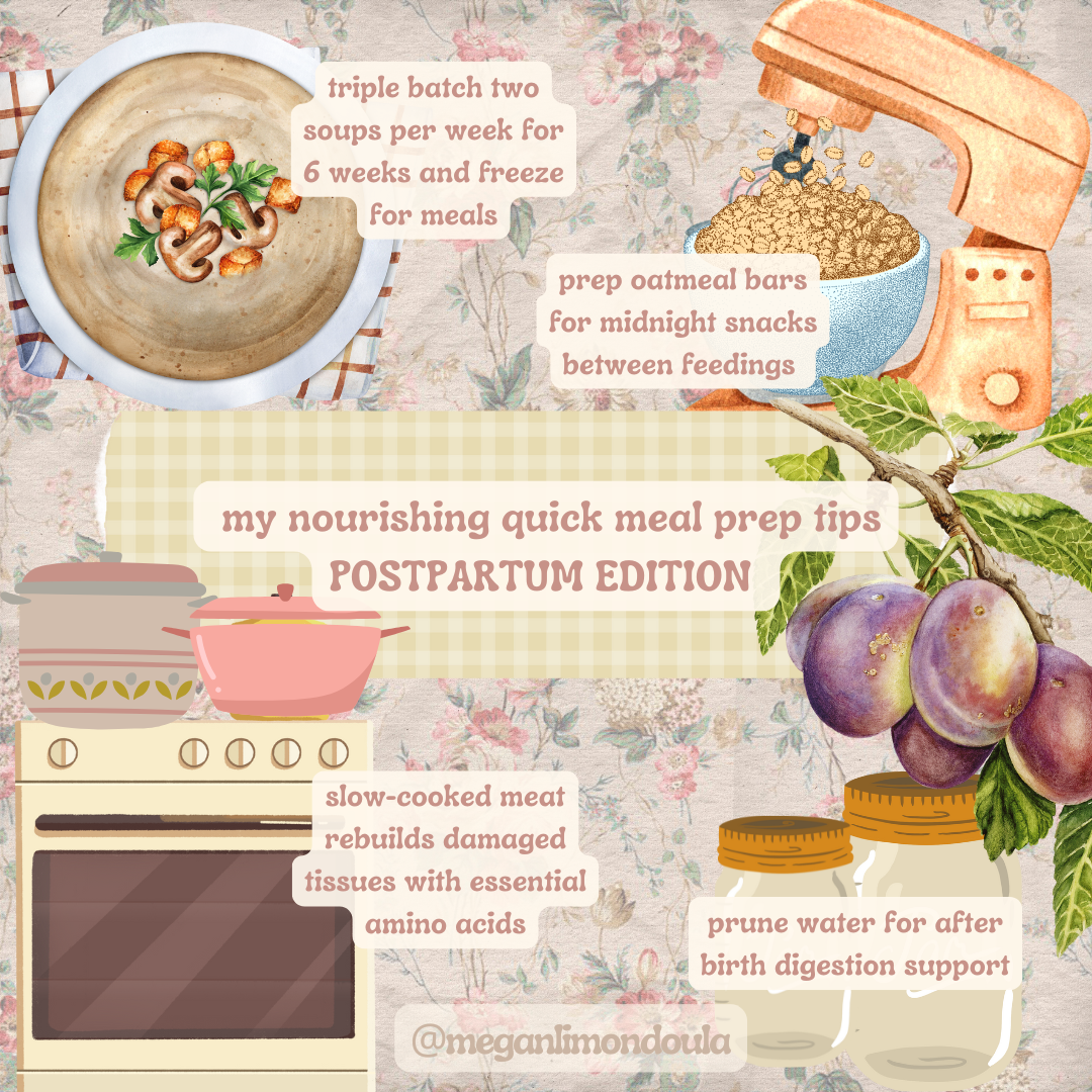 🍲🧺❄️🫖🤰🏻My Nourishing Quick Meal Prep Tips - Postpartum Edition ⬇️