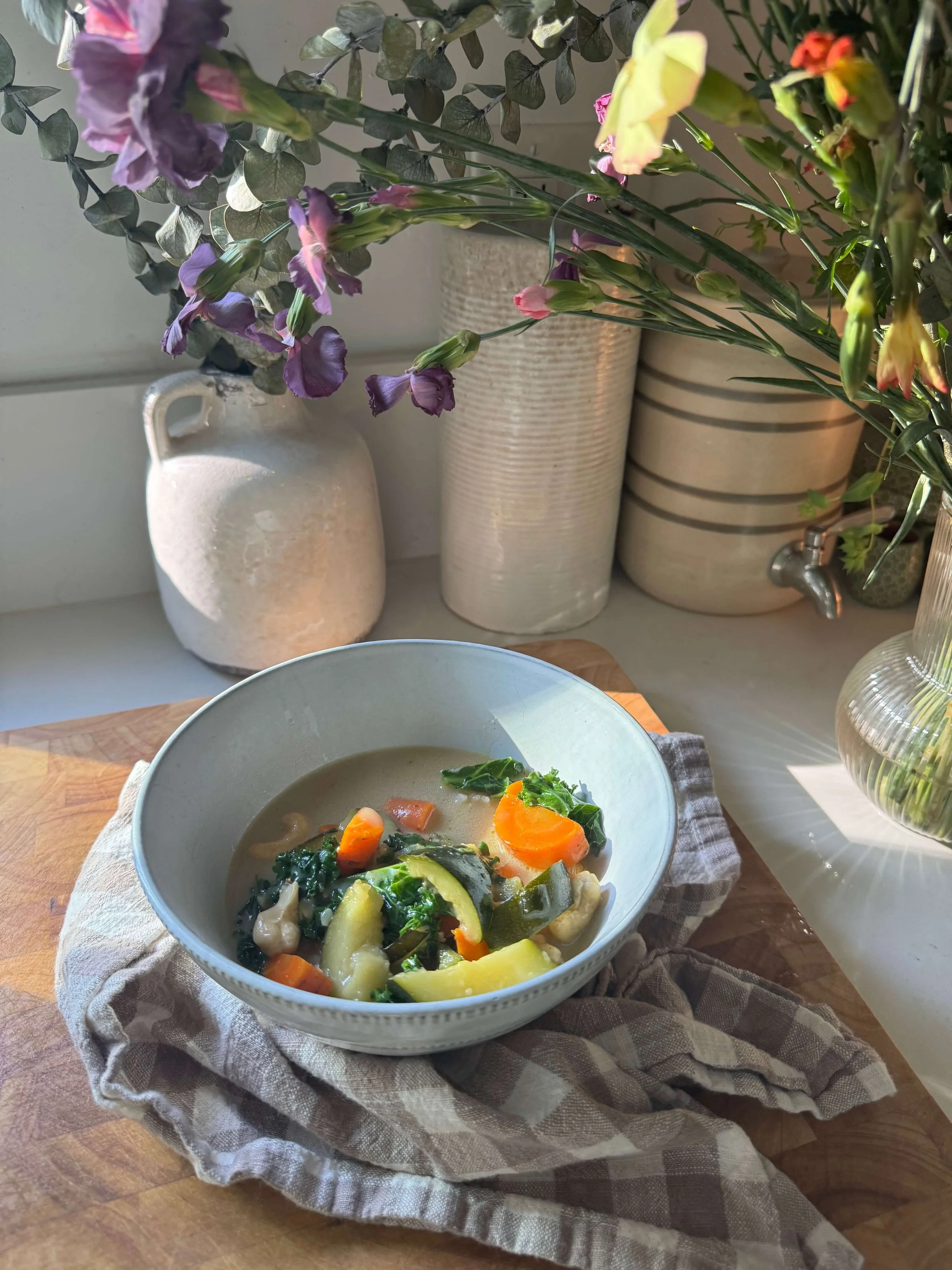 One-Pot Postpartum Meal Series: Zucchini Carrot Coconut Soup