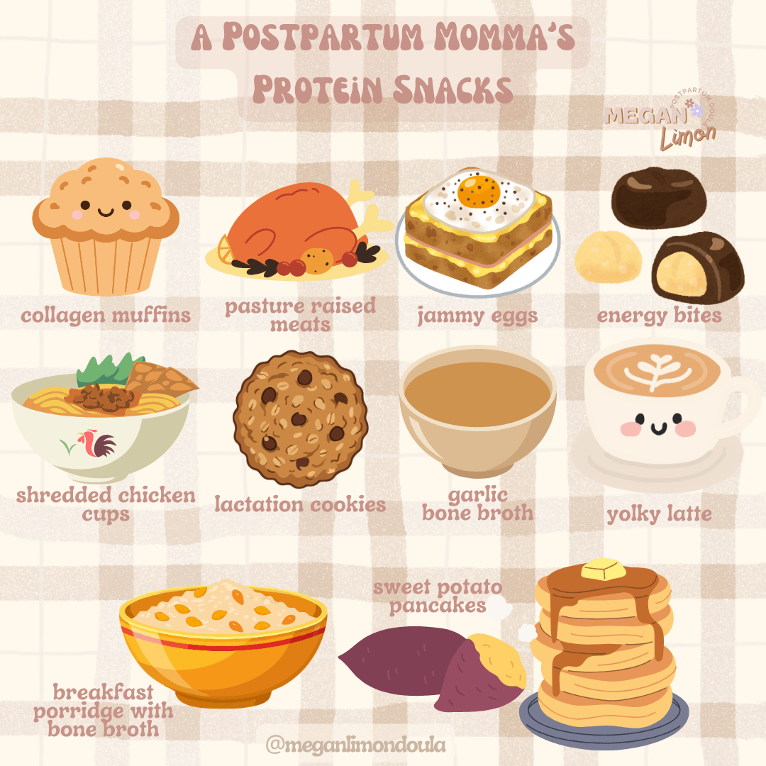 Postpartum Momma Survival Guide: First Foods, Drinks &amp; Snacks 