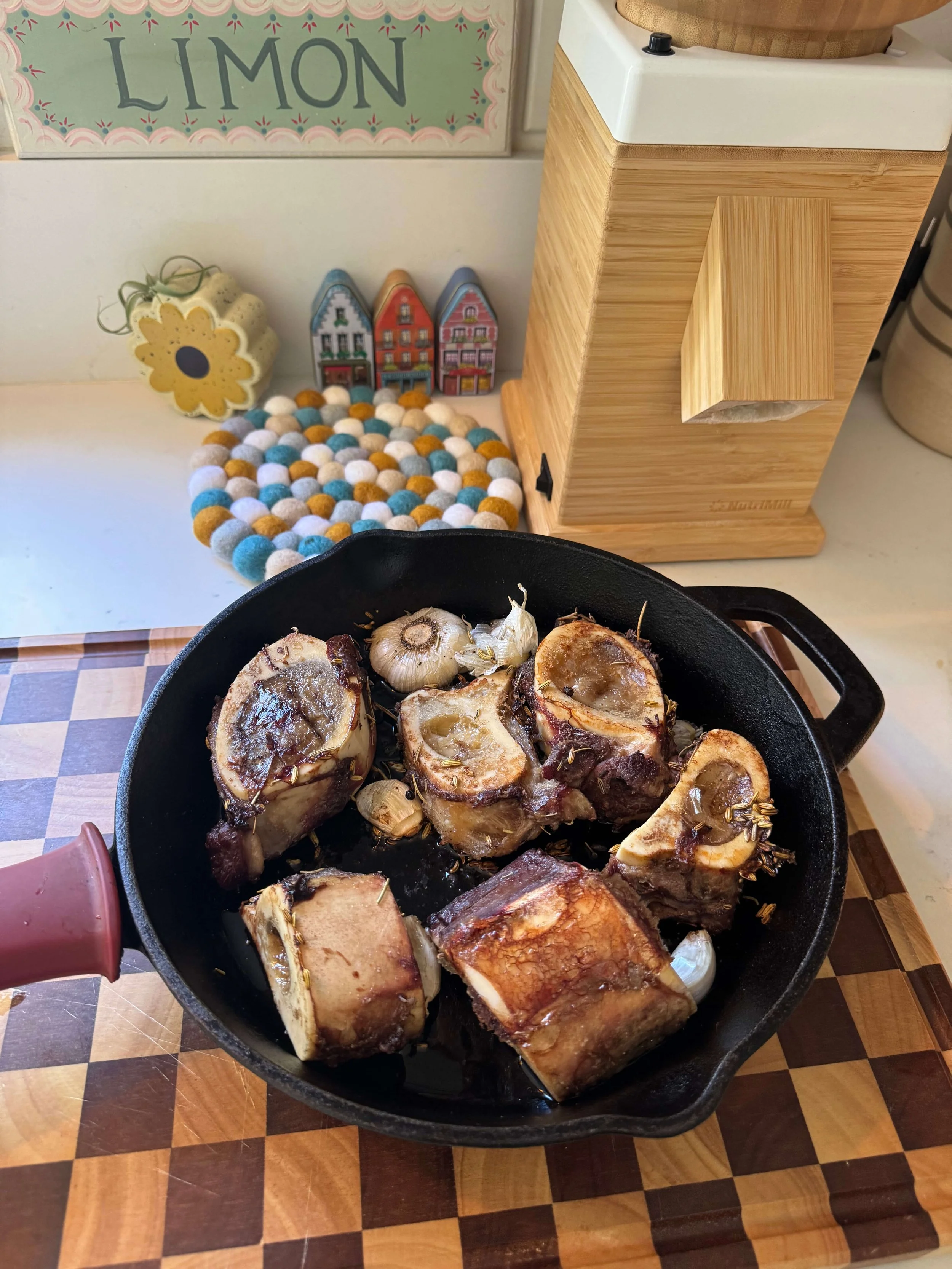 Herb &amp; Garlic Bone Marrow Recipe | Easy Autumn Postpartum Nourishment