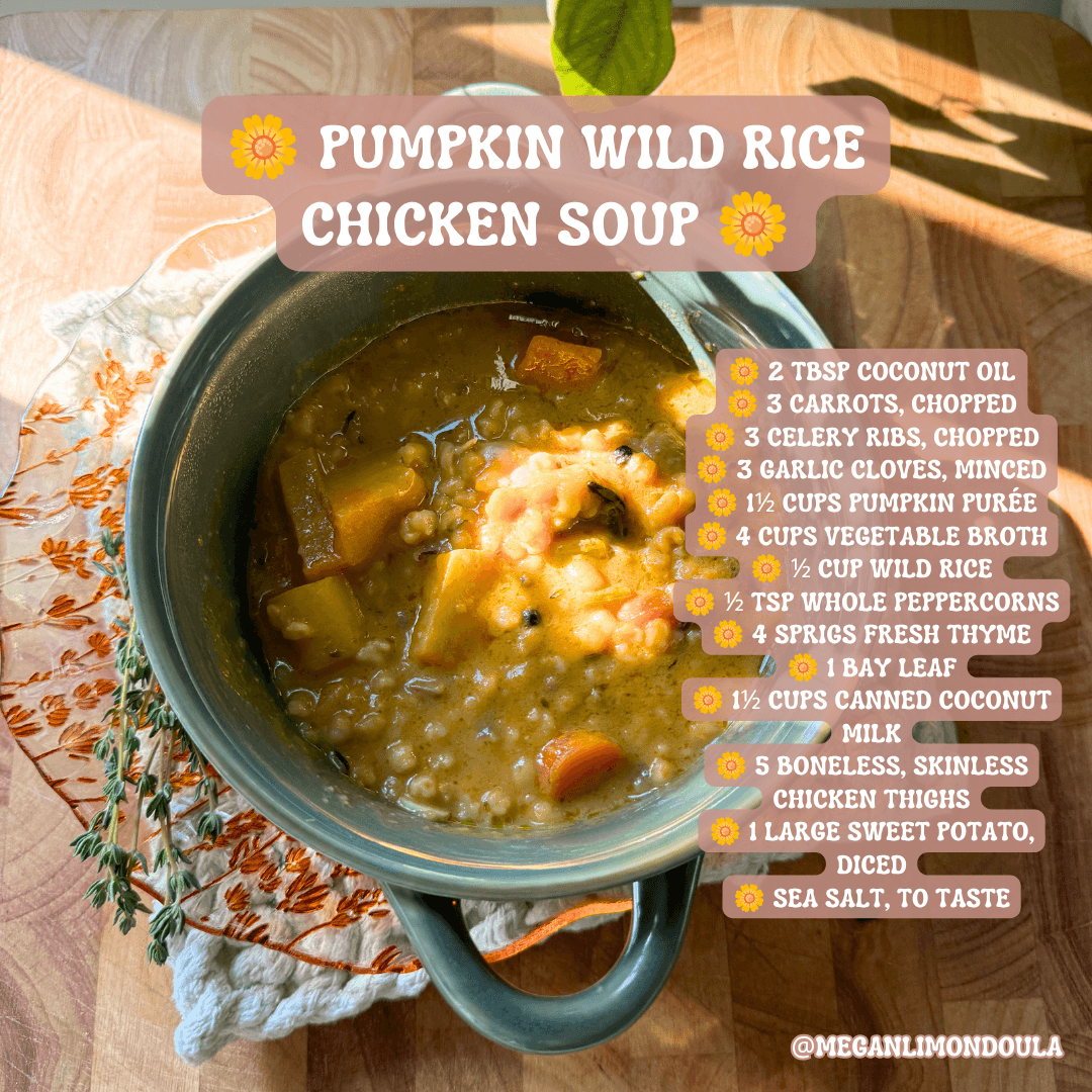 pumpkin rice congee wild rice soup bowl for postpartum