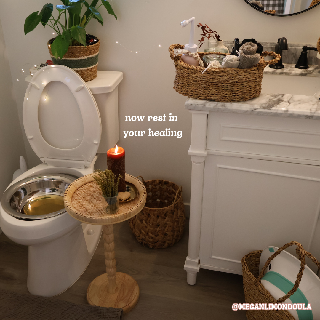 sitz bath toilet postpartum bathroom candle and sitz bath basin