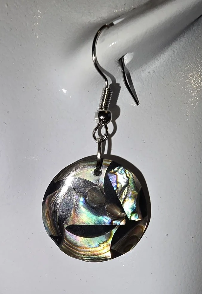 Small Paua Shell Earrings | Handcrafted Bali Jewellery | Donbernae