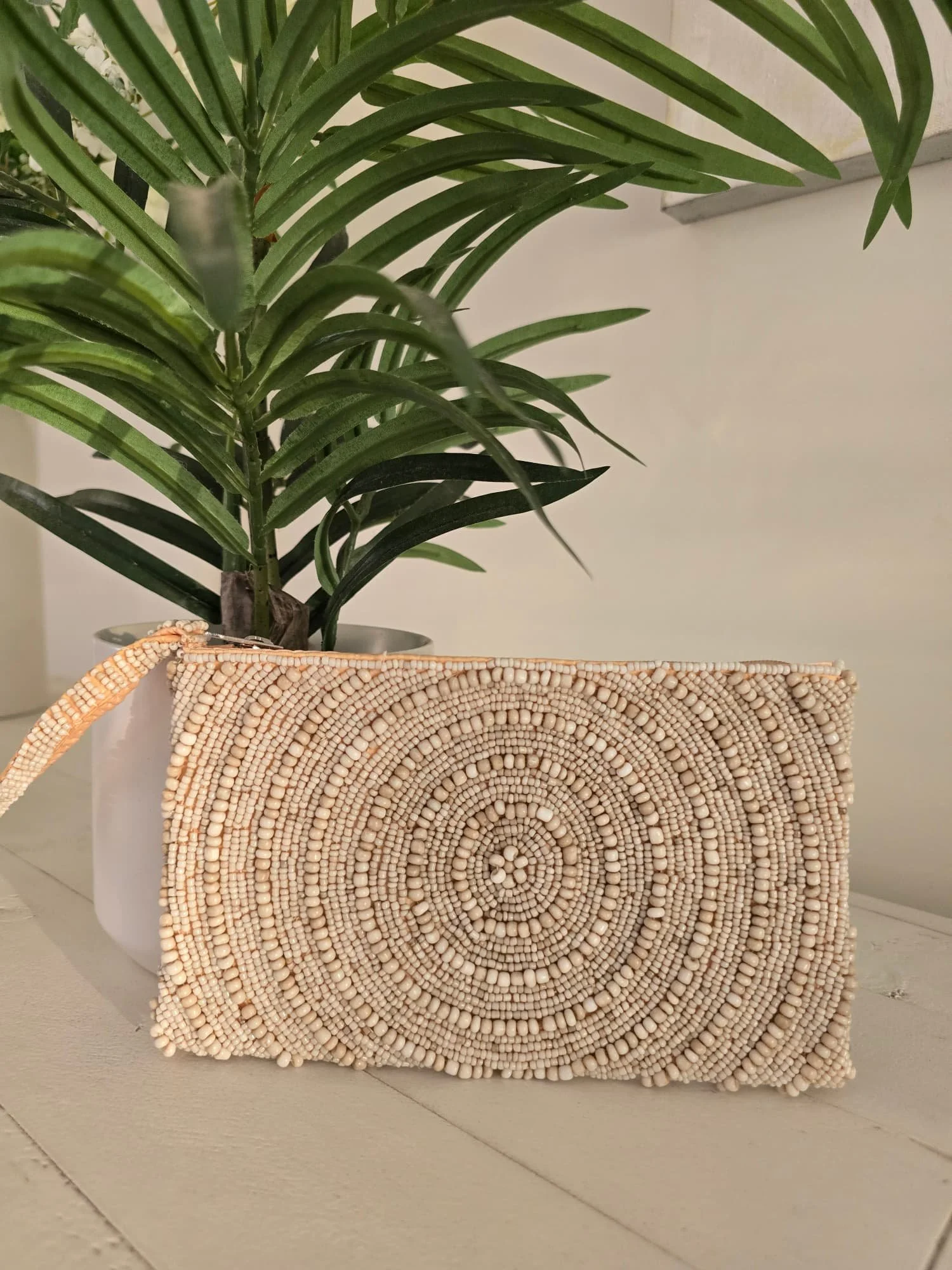 Natural Coast Beaded Purse | Handcrafted Bali Beaded Bag | Donbernae