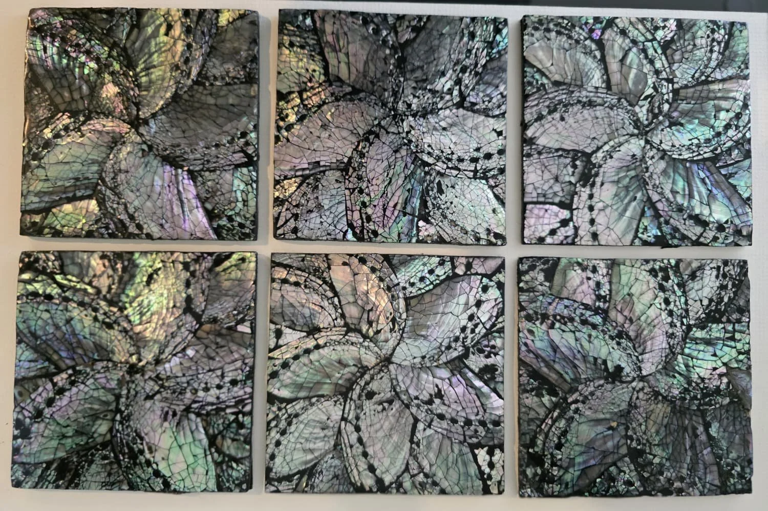 Paua leaf square coaster 2.jpg