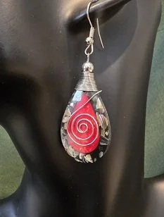 Island Flame Shell Earrings | Handcrafted Bali Earrings | Donbernae
