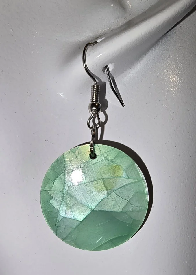 Lagoon Mist Shell Earrings | Handcrafted Bali Jewellery | Donbernae
