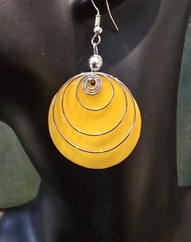 Golden Glow Shell Earrings | Handcrafted Bali Jewellery | Donbernae