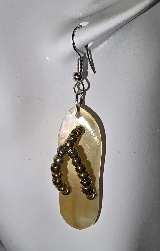 Golden Wave Shell Earrings | Bali Artisan Jewellery | Donbernae