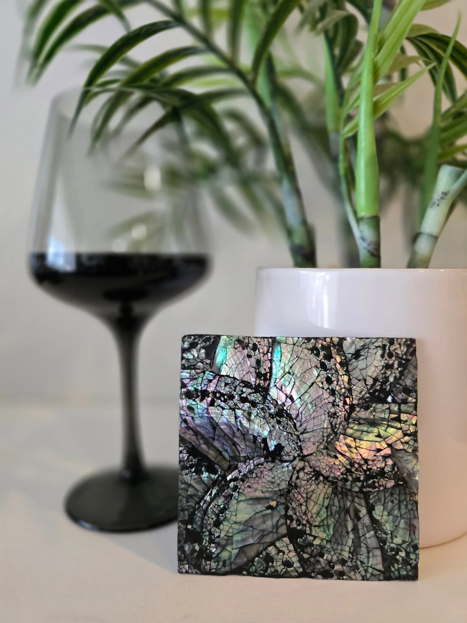 Paua leaf square coaster 1.jpg