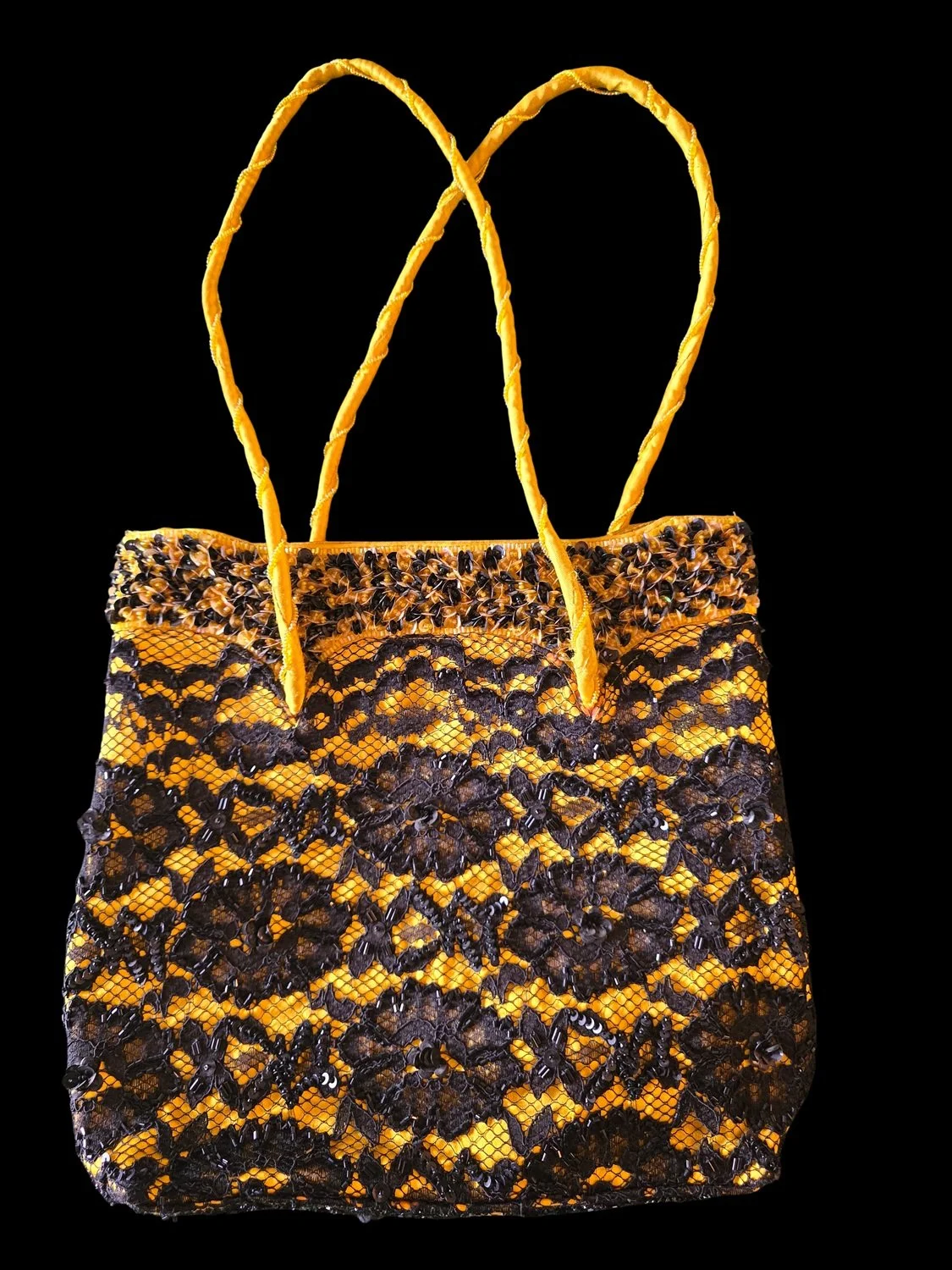 Golden Palm Beaded Handbag | Bali Beaded Purse | Donbernae