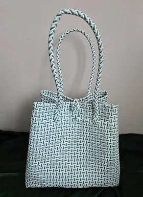 Palm Breeze large Recycled Handbag | Bali Lifestyle Bag | Donbernae