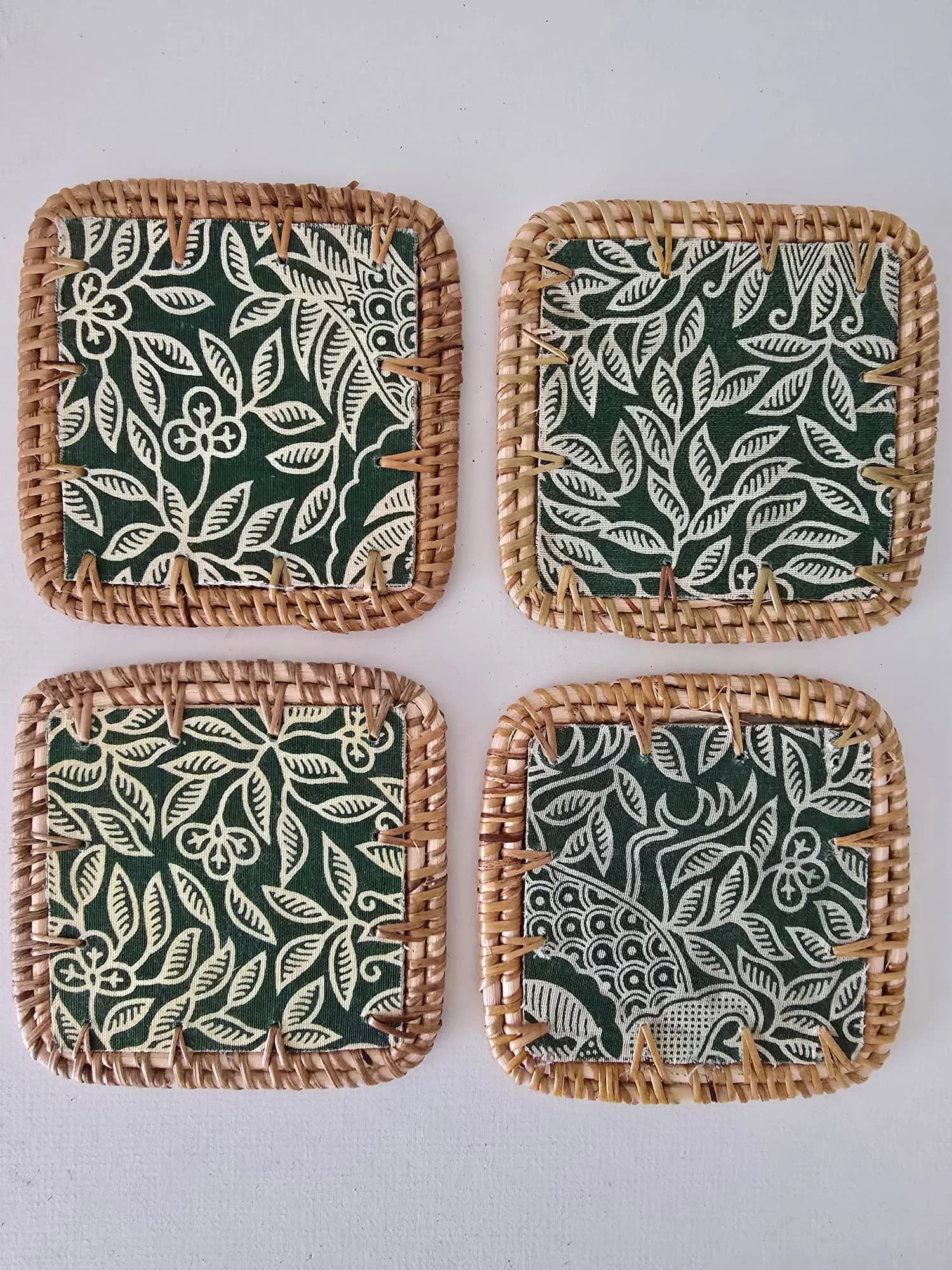 green & creme square batik coaster 2.jpg