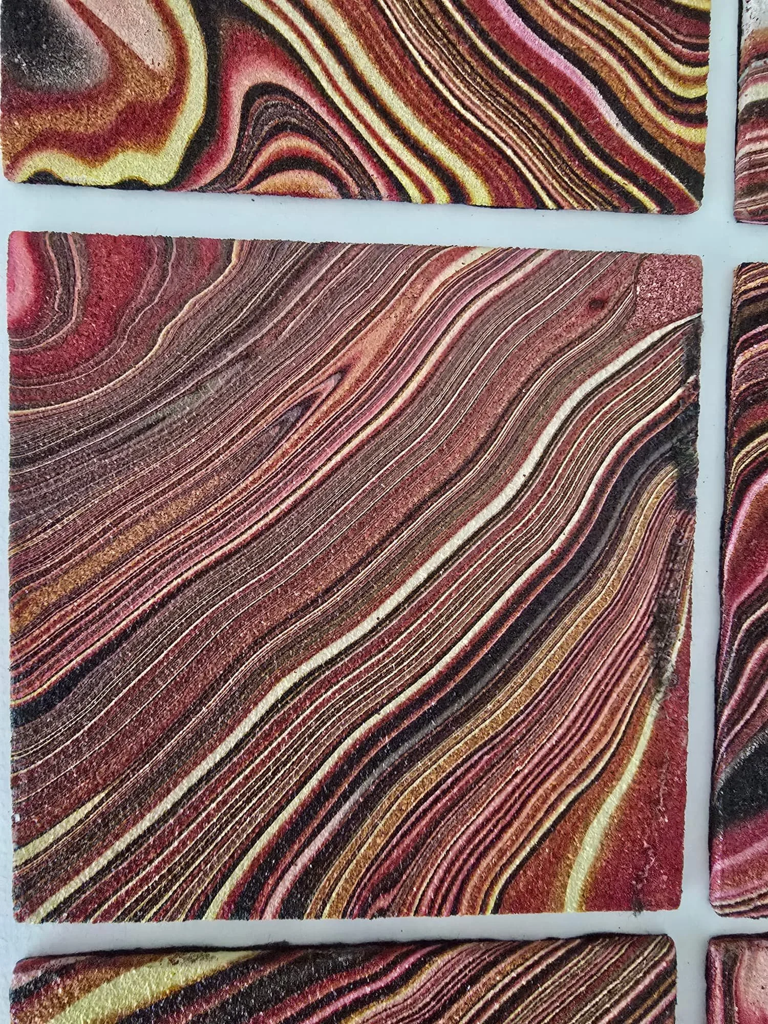 Deep red & yellow square coaster 3.jpg