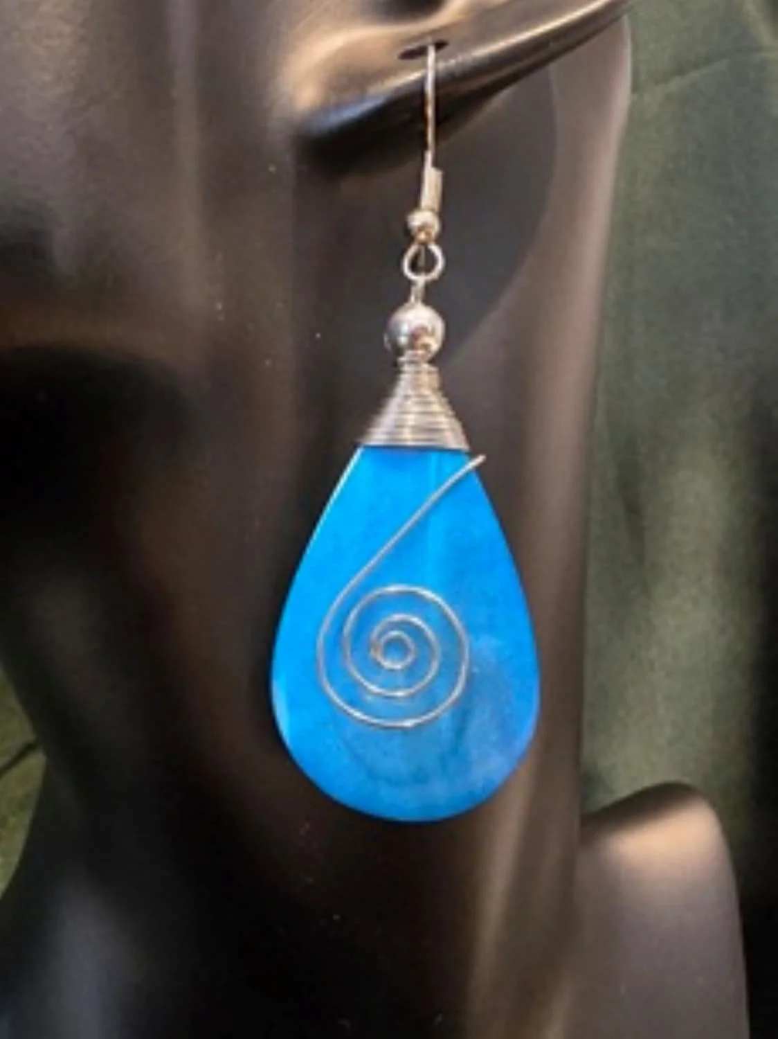 Azure Spiral Shell Earrings | Handcrafted Bali Jewellery | Donbernae