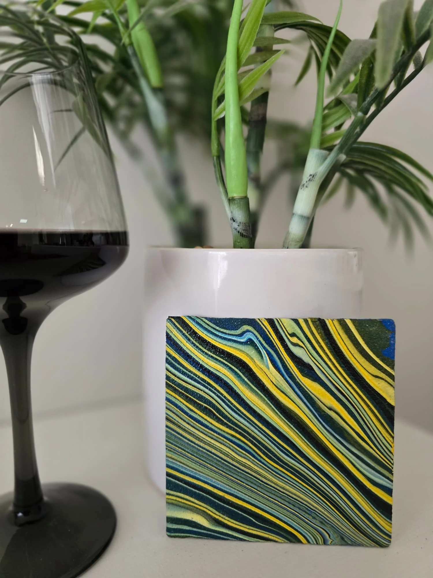 Palm Shadow Coaster Set | Handcrafted Bali Homewares | Donbernae