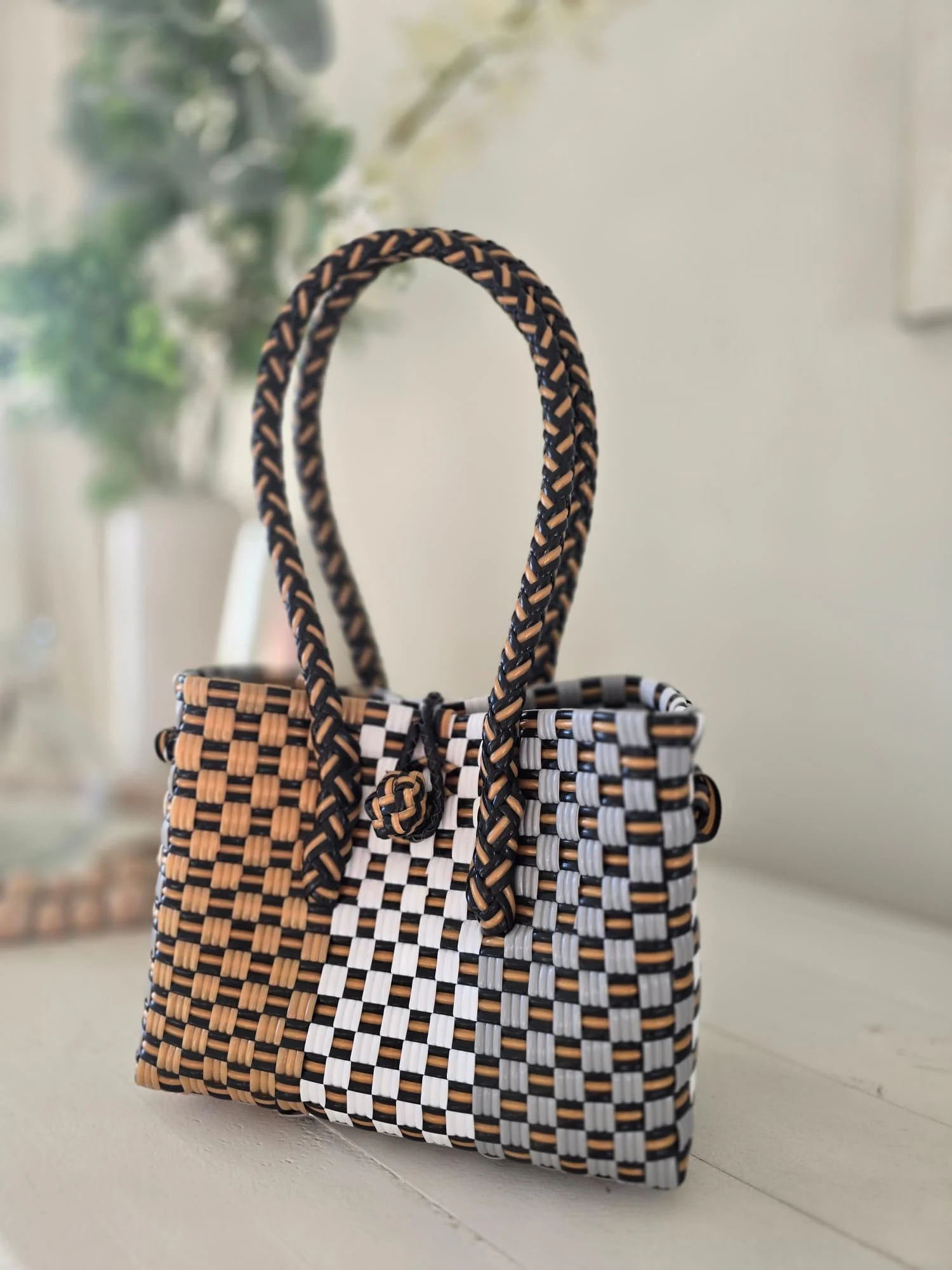 Coastal Pearl Recycled Handbag | Sustainable Bali Fashion Bag | Donbernae