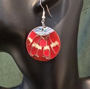 Amber Wave Shell Earrings | Bali Island Earrings | Donbernae