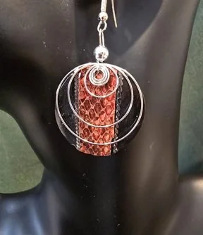 Ruby Halo Shell Earrings | Handcrafted Bali Jewellery | Donbernae