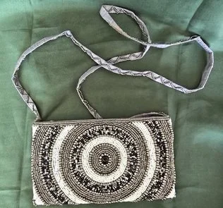 Island Drift Artisan Shoulder Bag | Handcrafted Bali Beaded Bag | Donbernae