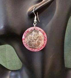 Crimson Bloom Shell Earrings | Handcrafted Bali Jewellery | Donbernae