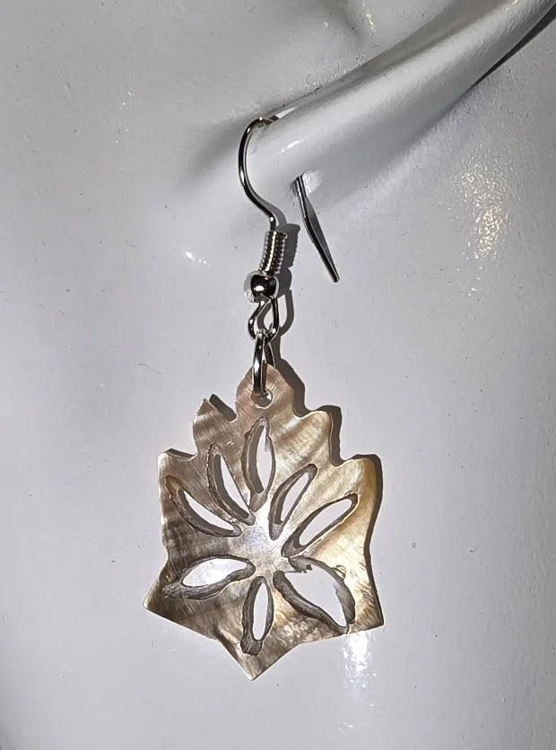 Palm Leaf Shell Earrings | Handcrafted Bali Jewellery | Donbernae