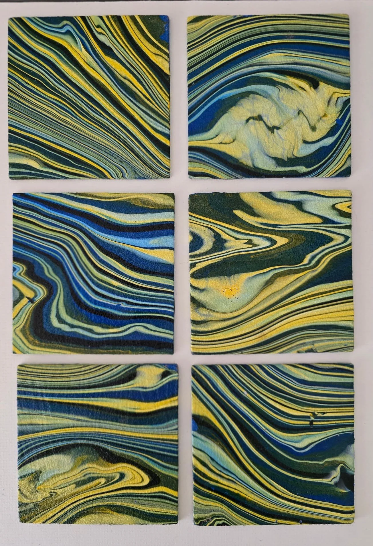 Green blue & yellow square coaster 3.jpg