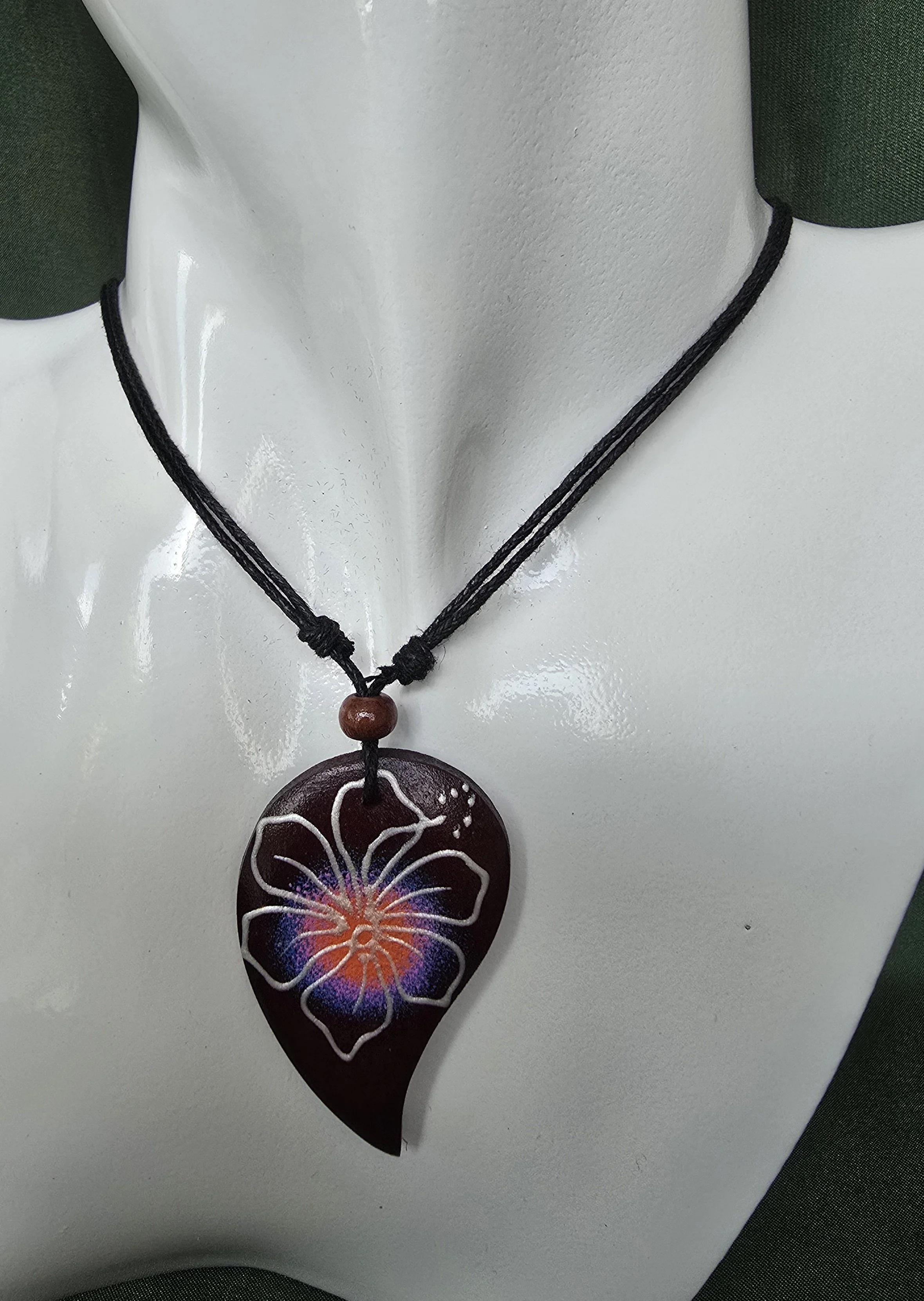 Tropical Bloom Wooden Necklace | Handcrafted Bali Jewellery | Donbernae