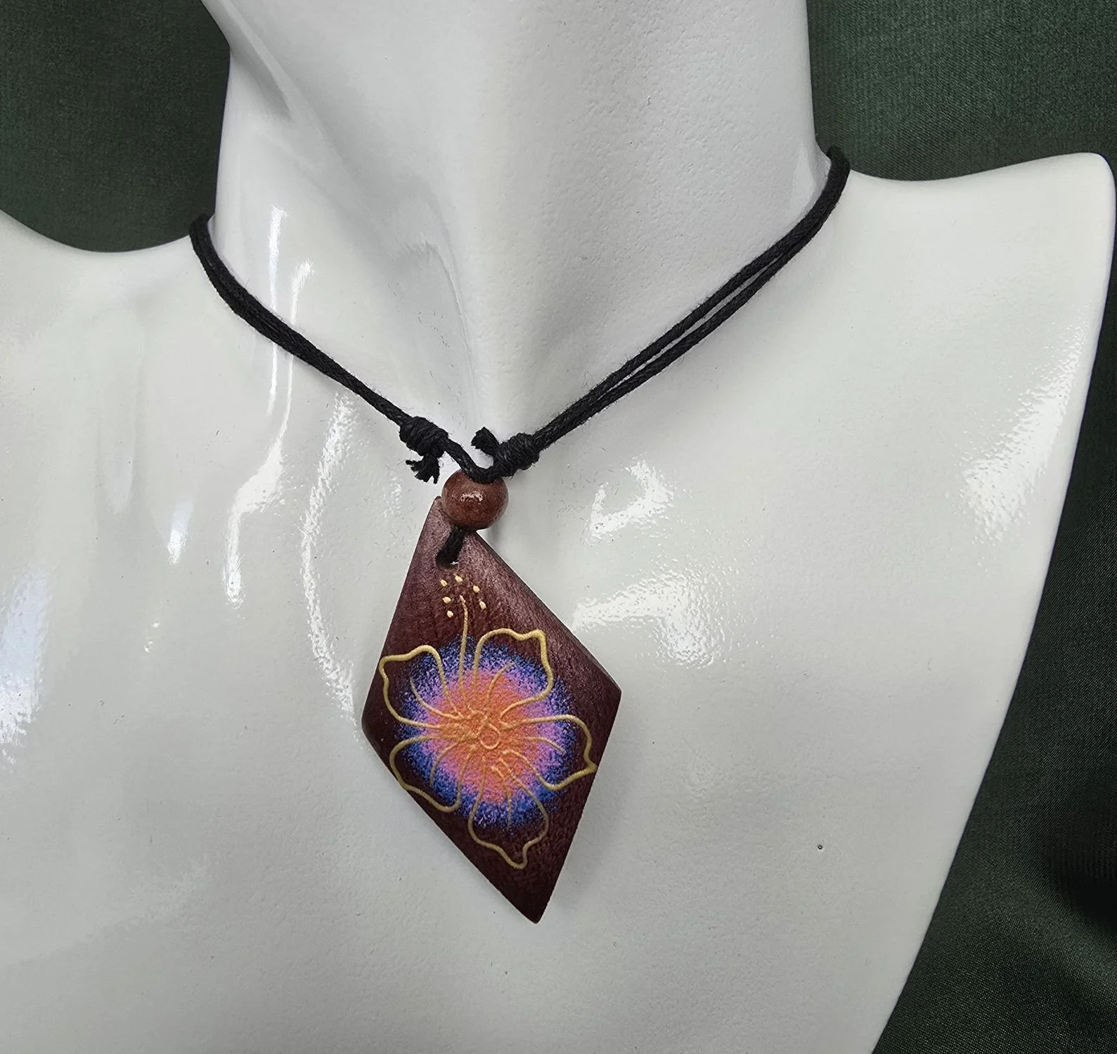 Tropical Bloom Wooden Necklace | Handcrafted Bali Jewellery | Donbernae