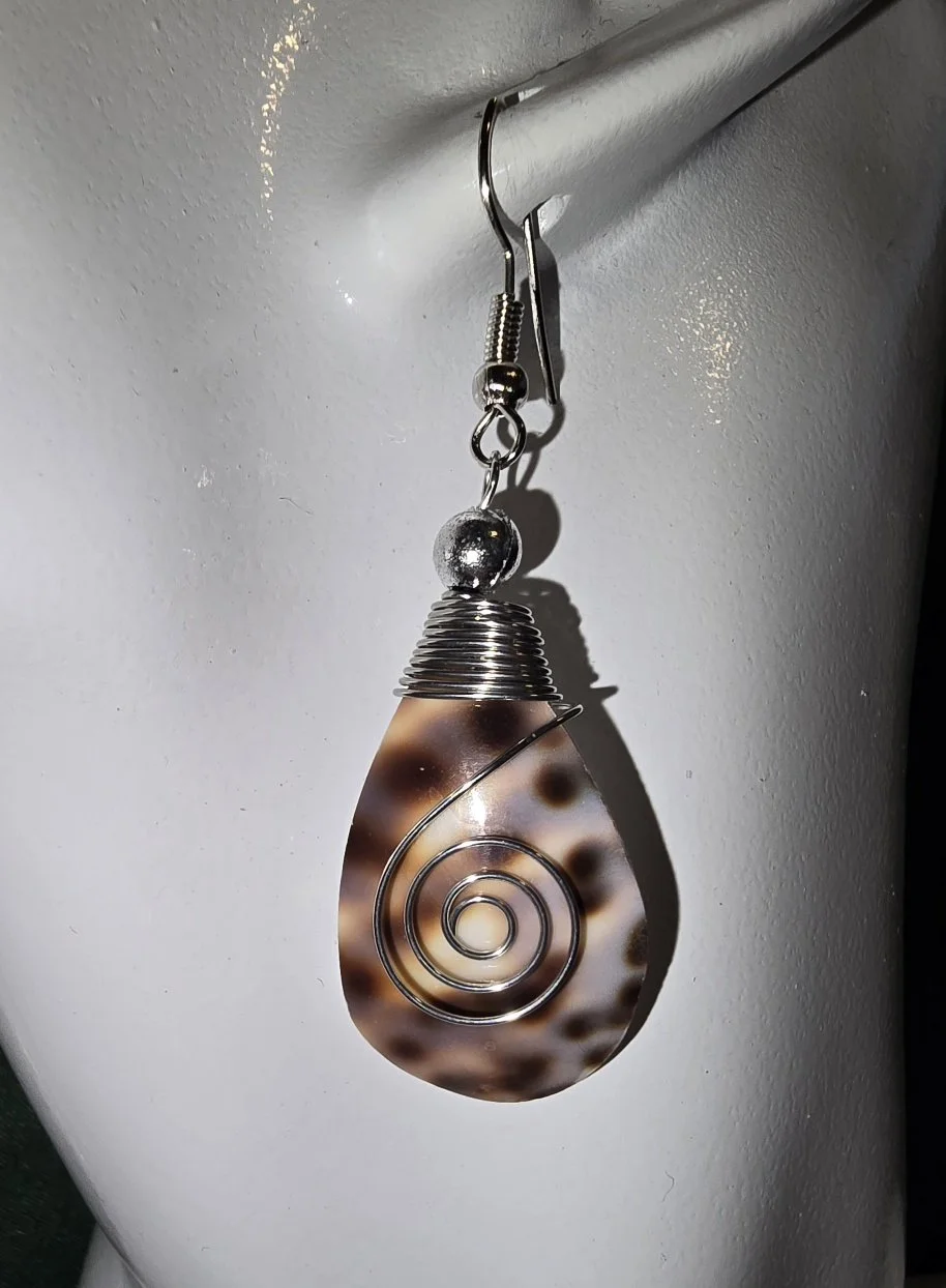 Spiral Coast Shell Earrings | Handcrafted Bali Jewellery | Donbernae