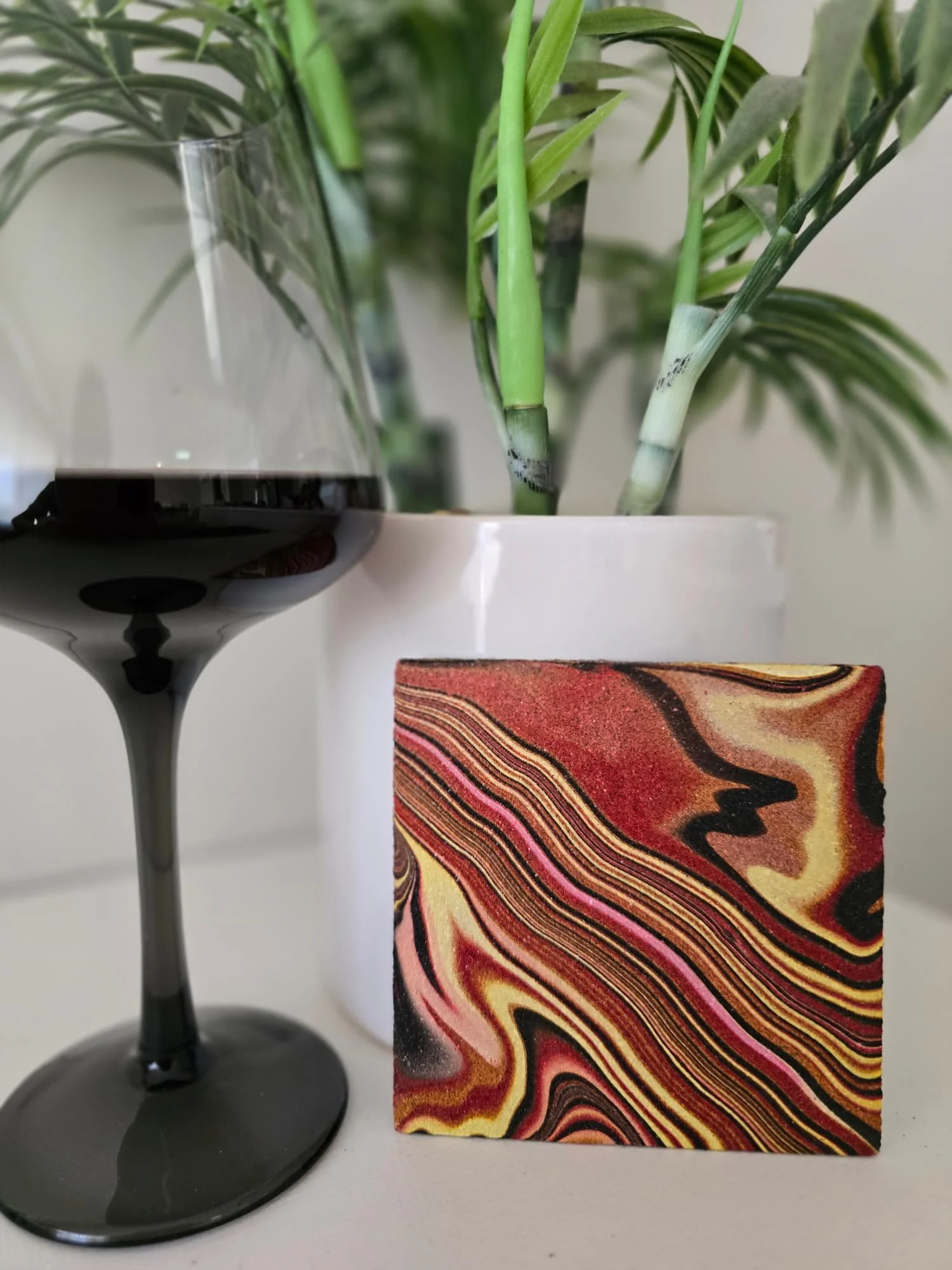Golden Tide Coaster Set | Handcrafted Bali Homewares | Donbernae