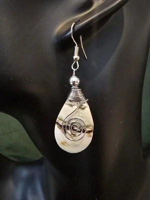 Spiral Shore Shell Earrings | Handcrafted Bali Jewellery | Donbernae