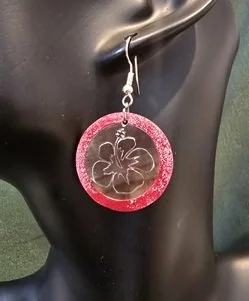Crimson Bloom Shell Earrings | Handcrafted Bali Jewellery | Donbernae