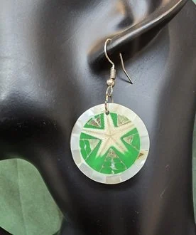 Lagoon Palm Shell Earrings | Handcrafted Bali Jewellery | Donbernae