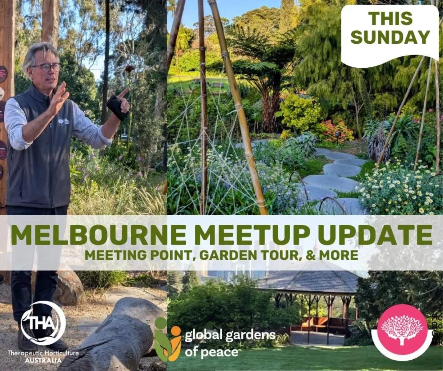 Melbourne weather we are ready for you 😃Looking forward to Sunday's celebration for World Therapeutic Horticulture Day with @therapeutic_horticulture_au and @globalgardensofpeace 

We will be gathering at the Tecoma Pavillion @royalbotanicgardensvic