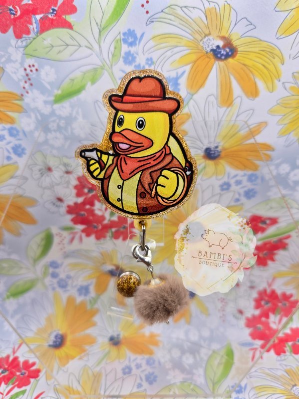 Cowboy Duck Badge Reel