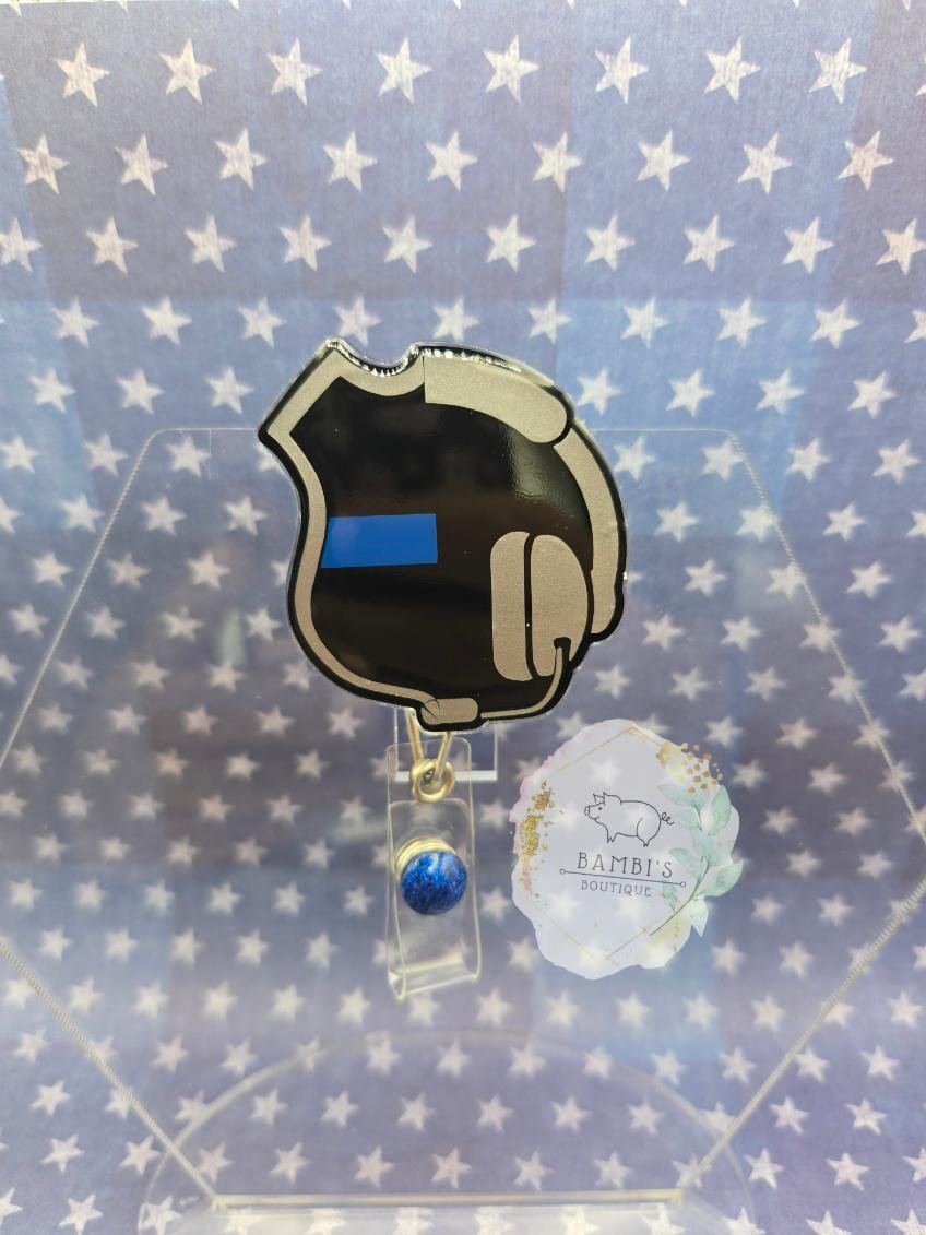 Thin Blue Line Badge Reel