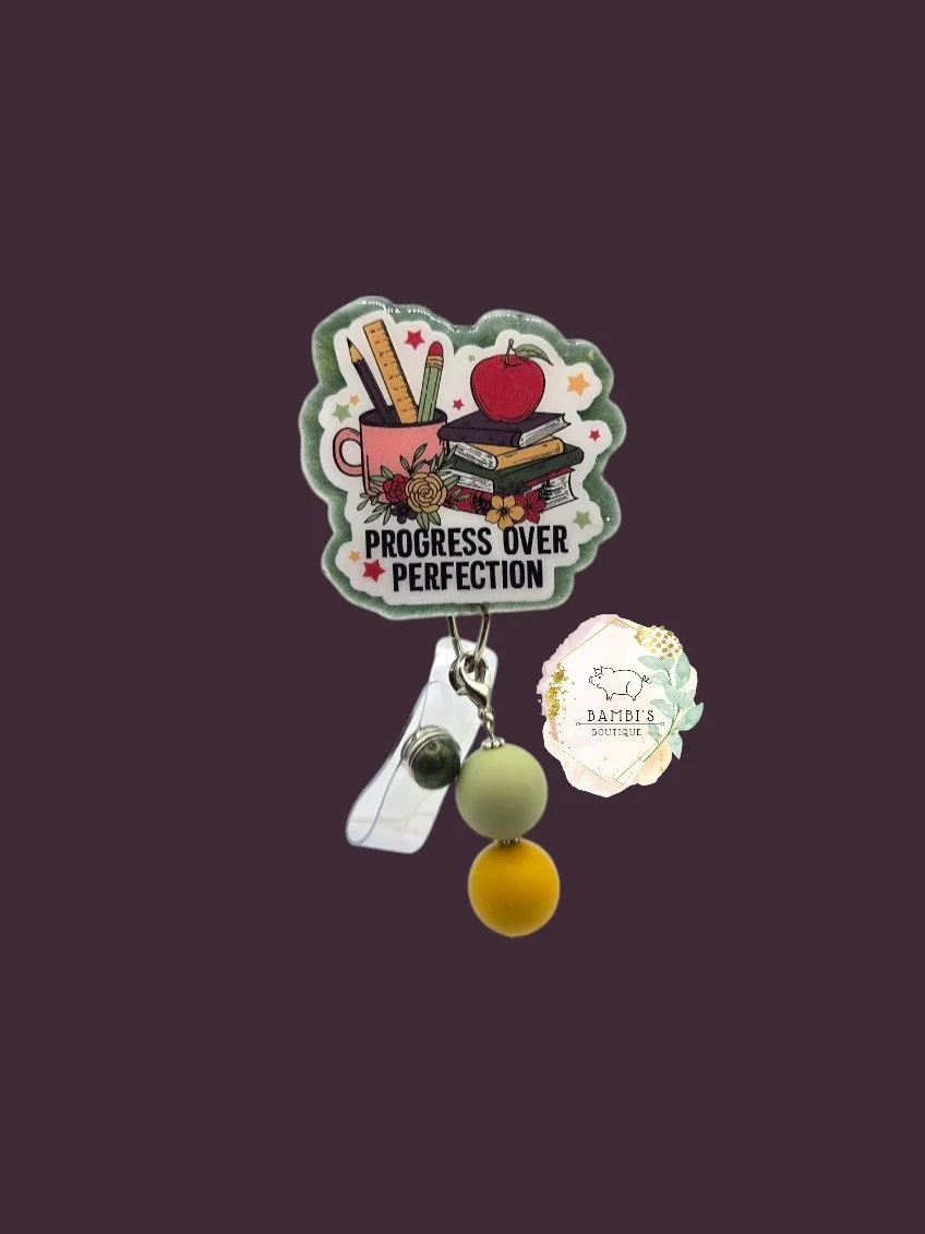 🍏 Progress Over Perfection Badge Reel – Teacher & Student Edition