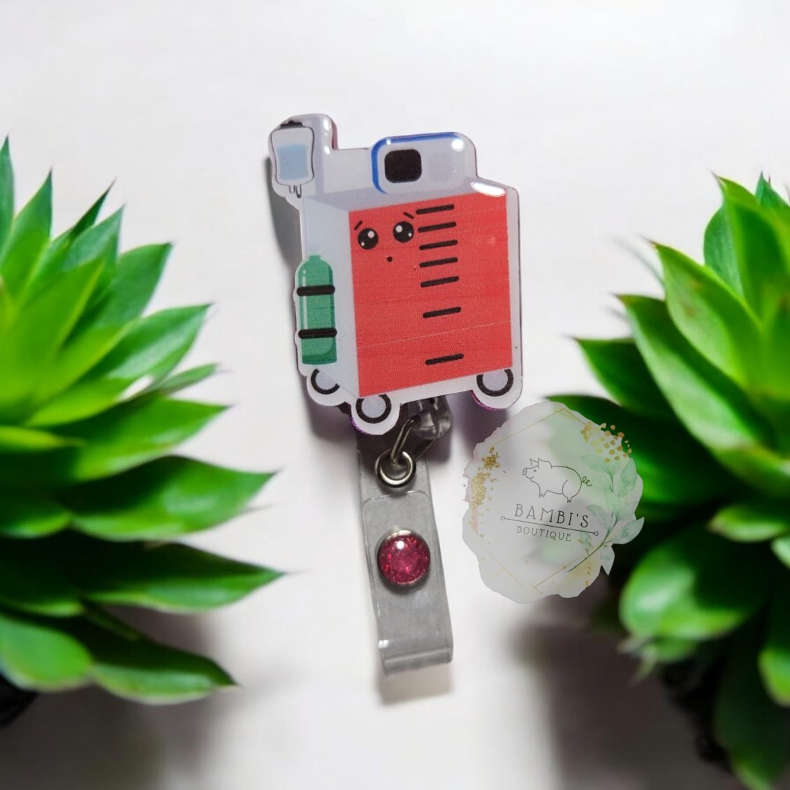 ICU Nurse Code Cart Badge Reel