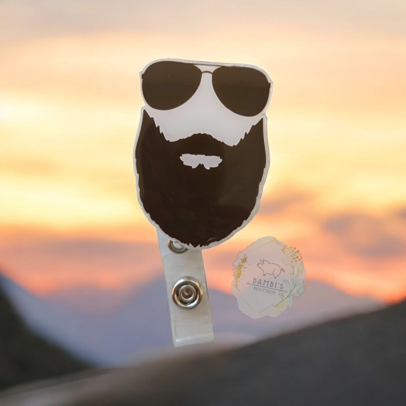 Cool Beard Badge Reel