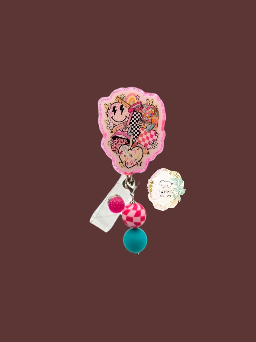 ⚡ Smiley Lightning Teacher Badge Reel