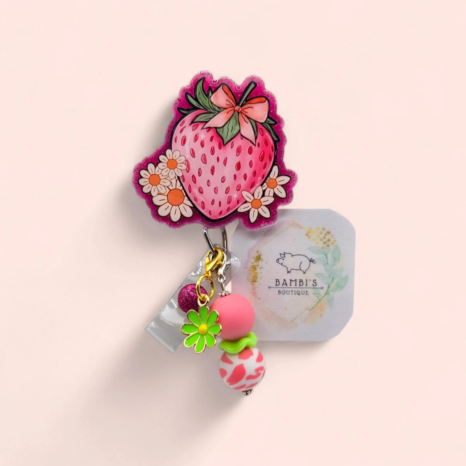 🍓 Strawberry Daisy Badge Reel