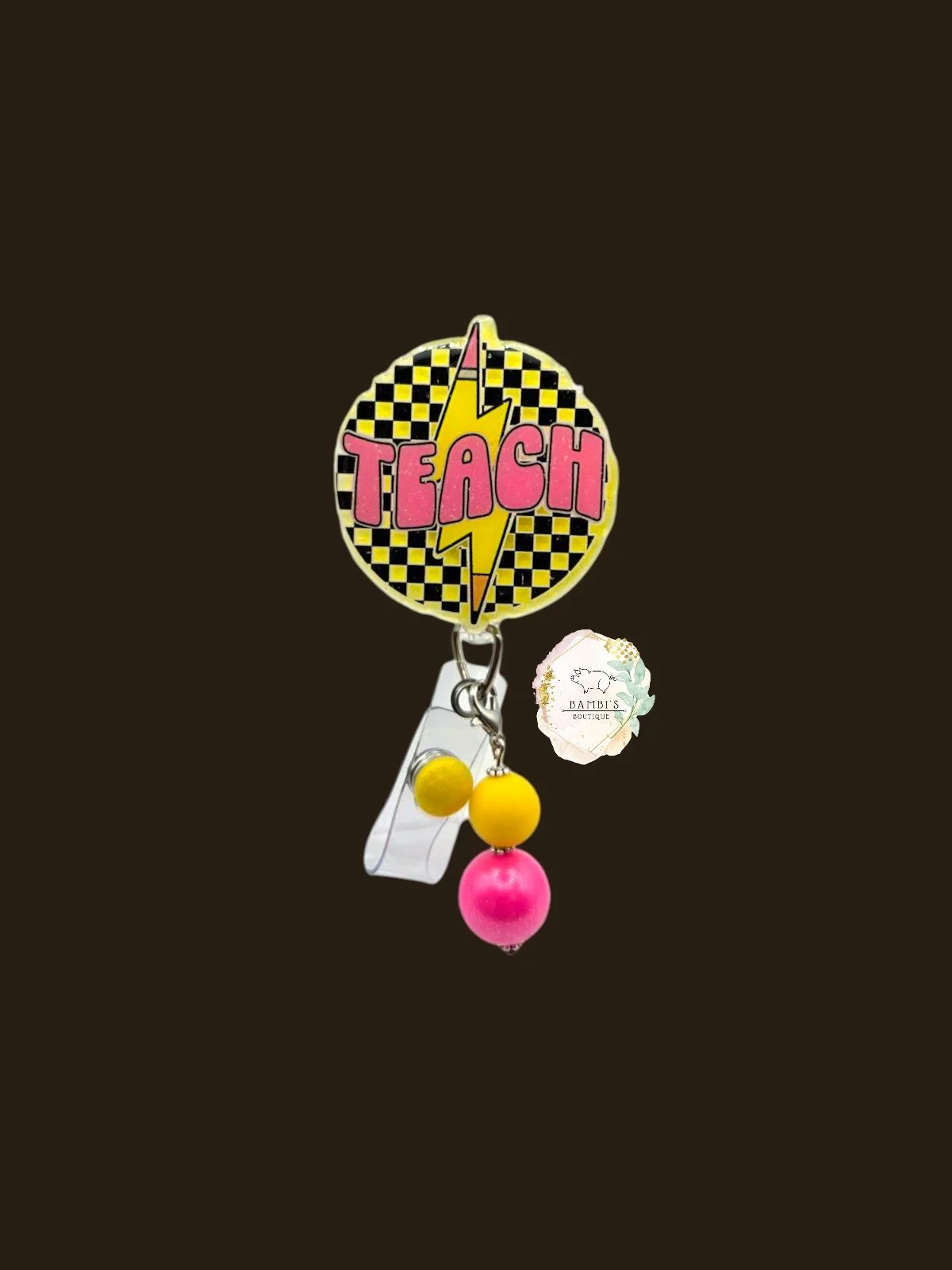 ⚡ Teach Lightning Checker Badge Reel – Bright, Bold, & Classroom Ready!