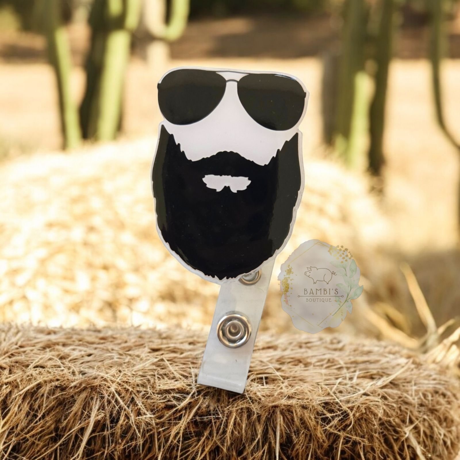 Cool Beard Badge Reel