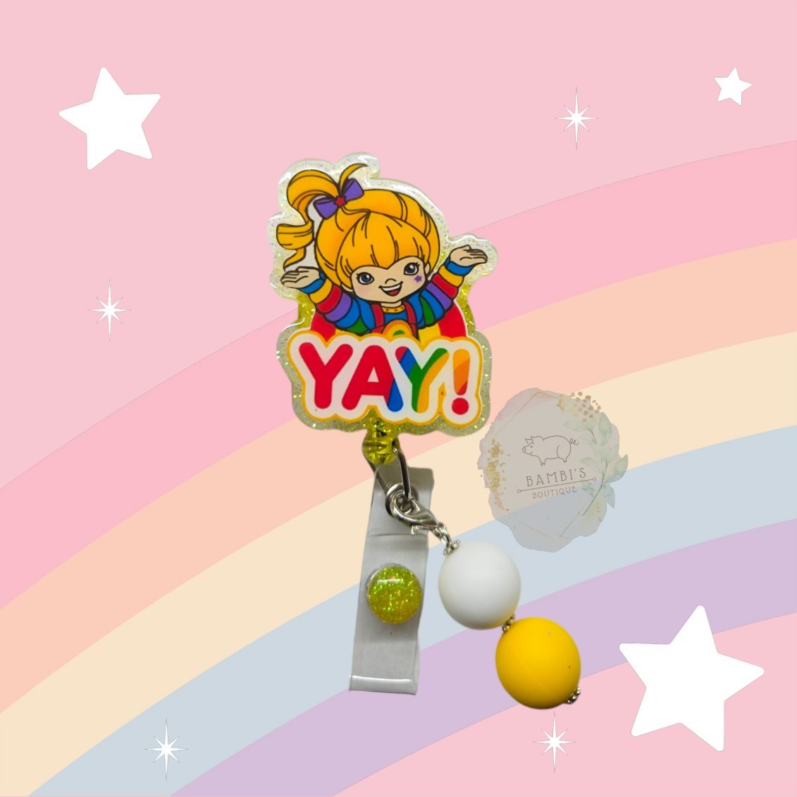 Rainbow Bright Badge Reel