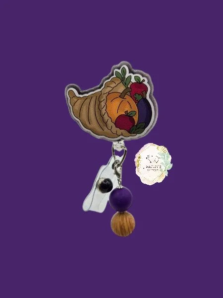 🍂 Cornucopia Badge Reel – Harvest Season Must-Have