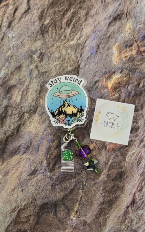 Stay Weird Floral UFO crystal beads.jpeg